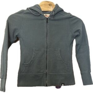 American Giant Womens Full Zip Classic Hoodie Size Small Gray Blue Faded W1-1A-1